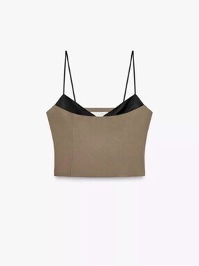 Zara Contrasting Crop Tank